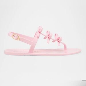 Stuart Weitzman Felicity Bow Jelly Sandals In Pink Size 38.5 / 8